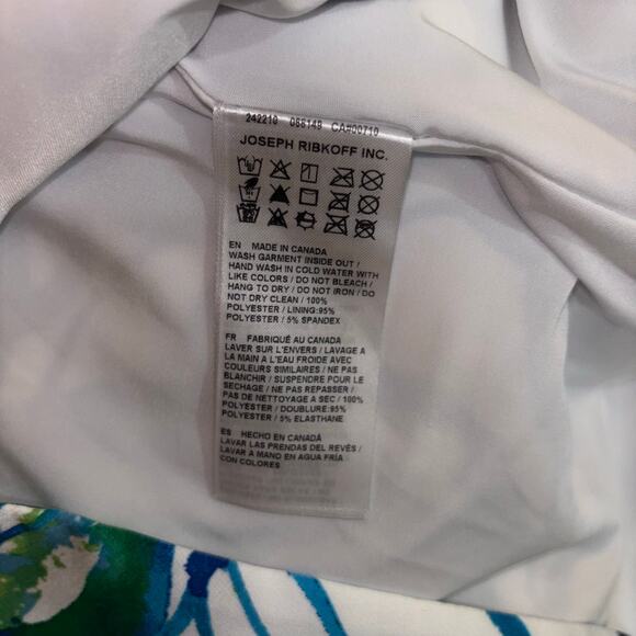 Joseph Ribkoff Tropical Leaf Print Blazer Jacket – Size 2 - Picture 14 of 15